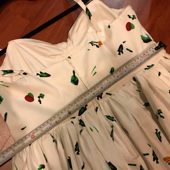 Dress, Retro Style, White Floral, Adjust. Straps - Picture 4 of 7